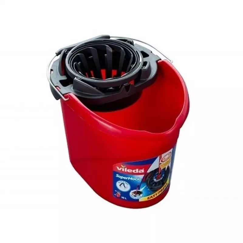 Vileda SuperMocio Torsion Power secchio con strizzatore, rosso