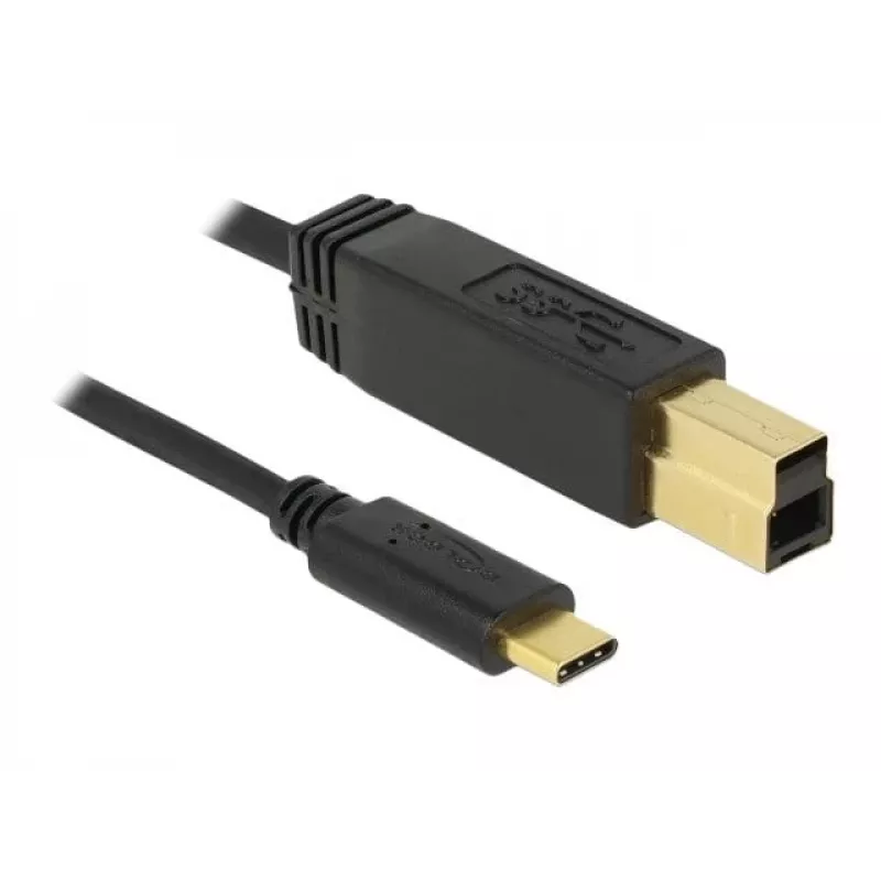 Cavo USB DeLOCK 83675 USB 3.2 Gen 2 1 m USB C USB B nero