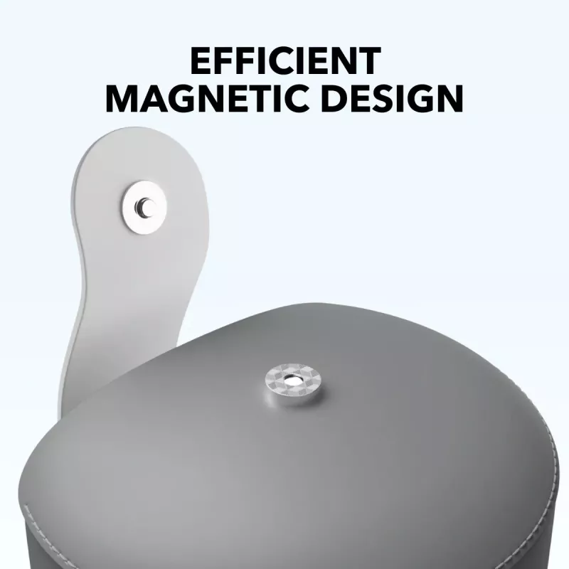Custodia per Cuffie Anker Soundcore Space One Pro con Bottoni Magnetici in Metallo, grigio