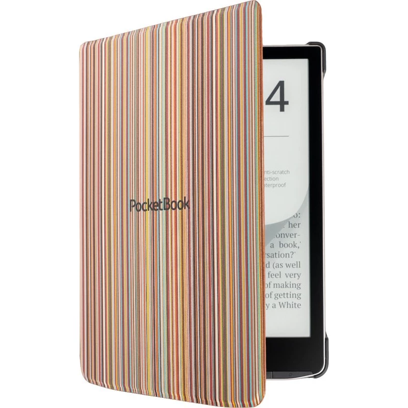 Cover PocketBook Shell H-S-743-CL-WW per InkPad 4 / Color 2 / Color 3 da 7,8 pollici, righe colorate