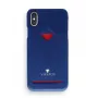 Custodia posteriore con porta carte VixFox per iPhone XSMAX, blu navy, cover posteriore con porta carte integrato