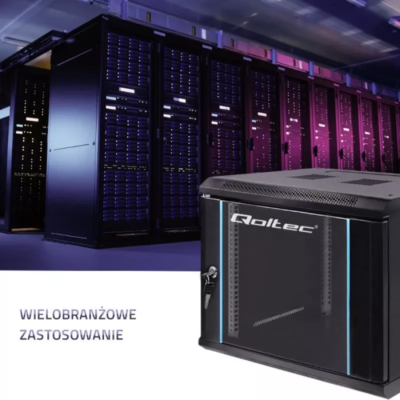 Armadio di rete QOLTEC 9U modello 54466 – armadio aperto per montaggio server/rack 9U