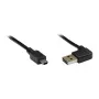 Cavo di collegamento GoodConnections USB 2.0 EASY connettore A maschio su connettore Mini-B maschio, angolare, nero, 2 m