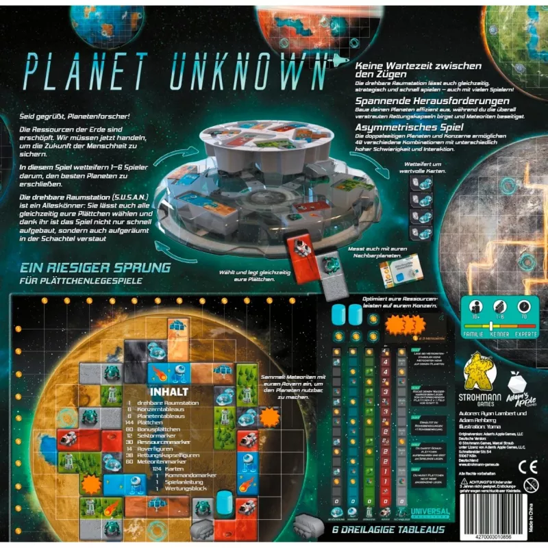 Planet Unknown, gioco da tavolo