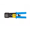Lanberg NT-0204 pinza crimpatrice per connettori passanti RJ45, RJ12, RJ11, nera/blu