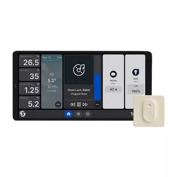 Dual Control Panel Shelly Wall Display X2 WiFi/BLU (argento) + BLU H&T