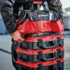 Einhell 4540036 E-Case Bag borsa portautensili di sistema, poliestere, portata 30 kg, nero/rosso