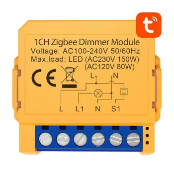 Interruttore smart per presa Avatto ZDMS16-2 compatibile ZigBee con monitoraggio energia