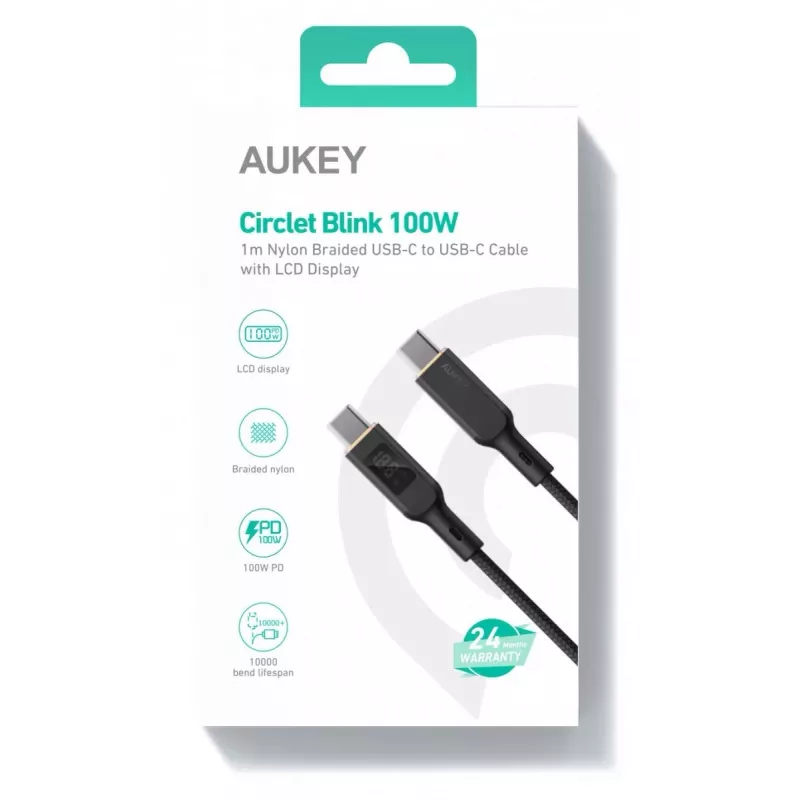 Cavo USB AUKEY CB-MCC102 1,8 m USB-C nero 480 Gbit/s