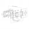 Sbox PLB-7486 supporto TV da parete inclinabile e orientabile, 43-100 pollici, fino a 120 kg, VESA 800x400