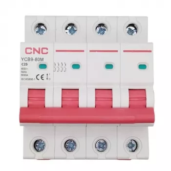 Interruttore automatico magnetotermico CNC, 4P, 25A, classe C, 6kA