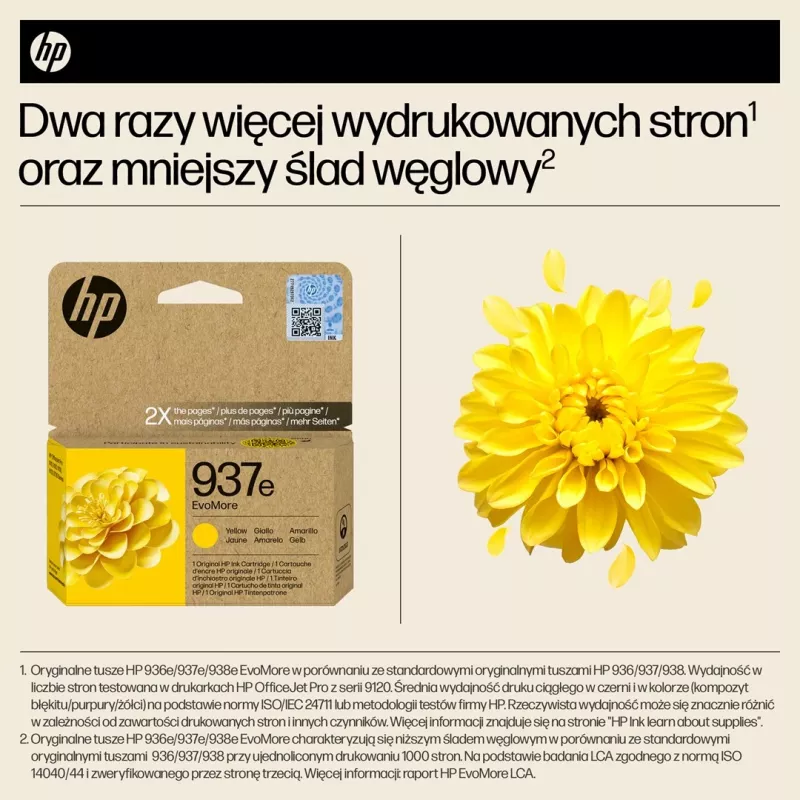 HP 937e EvoMore Cartuccia d'inchiostro originale gialla