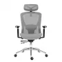 Sedia da ufficio girevole mark adler Expert 5.3 grigio mesh – ergonomica, regolabile in altezza, supporto lombare, poggiatesta, braccioli
