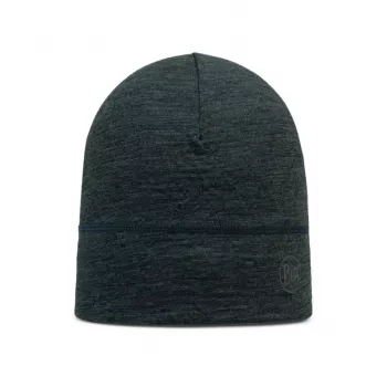 Beanie Buff Merino Lightweight Multistripes Forest — berretto Buff in lana merino leggera, unisex, verde scuro, 125 g/m²