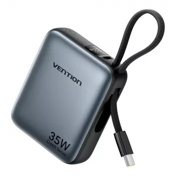Power bank Vention FHEH0 litio-polimero 10000 mAh 35W USB-C nero