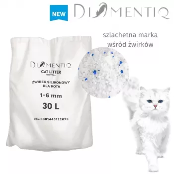 Lettiera per gatti DIAMENTIQ Neutral granulato di silice agglomerante 30 l — non profumata, 1–6 mm