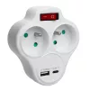 Prolunga doppia presa elettrica MACLEAN MCE336E con 2 porte USB, tipo E