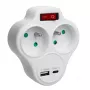 Prolunga doppia presa elettrica MACLEAN MCE336E con 2 porte USB, tipo E