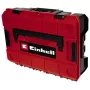 Einhell 4540019 E-Case S-F valigetta di sistema con gommapiuma a griglia, resistente agli spruzzi, polipropilene, portata 25 kg, nera/rossa