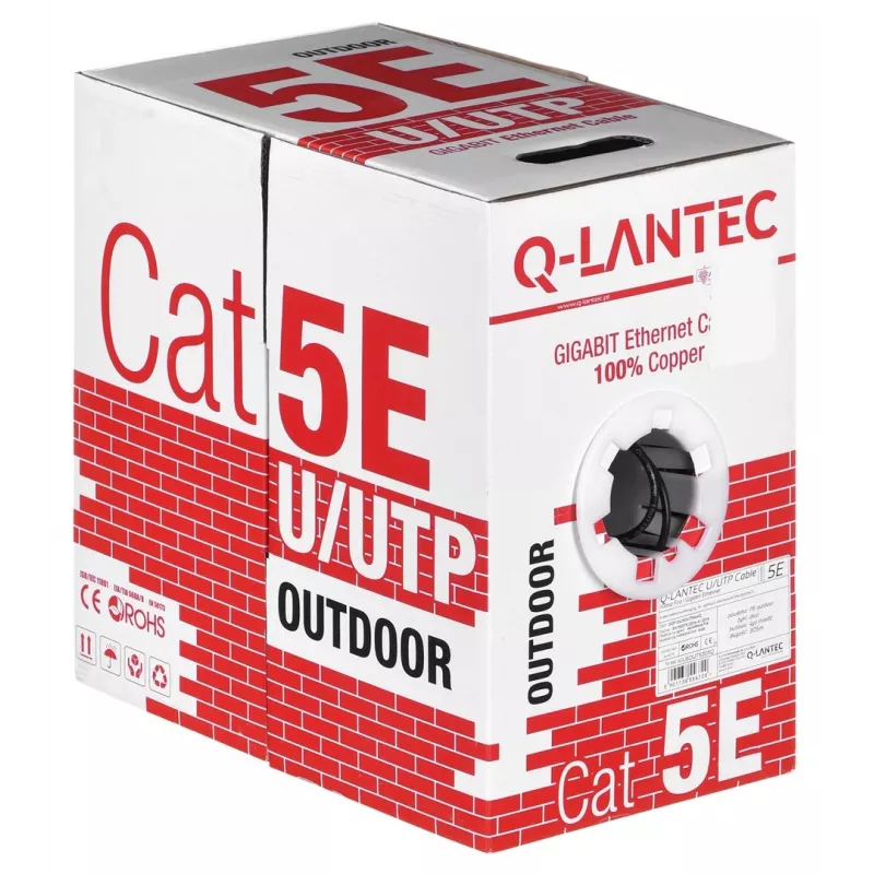 Alantec KIU5OUTS305Q Cavo di rete nero 305 m Cat5e U/UTP (UTP) (KIU5OUTS305Q)