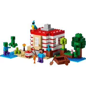 LEGO Minecraft set 21275 casa nella giungla TNT giocattolo da costruzione, 287 pezzi, 2 minifigure, da 8 anni