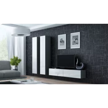 Cama supporto TV VIGO 140 30/140/40 rovere Sonoma/bianco lucido