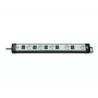Brennenstuhl Premium-Line Technik ciabatta 5 prese, 3 m, nero/grigio chiaro, 3 m H05VV-F 3G1,5, con interruttore singolo, disposizione prese speciale