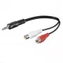 Cavo audio Microconnect AUDALHF02 0,2 m 3,5 mm 2 x RCA nero