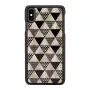 Custodia per smartphone iKins per iPhone XS Max – design piramide nero, guscio rigido protettivo