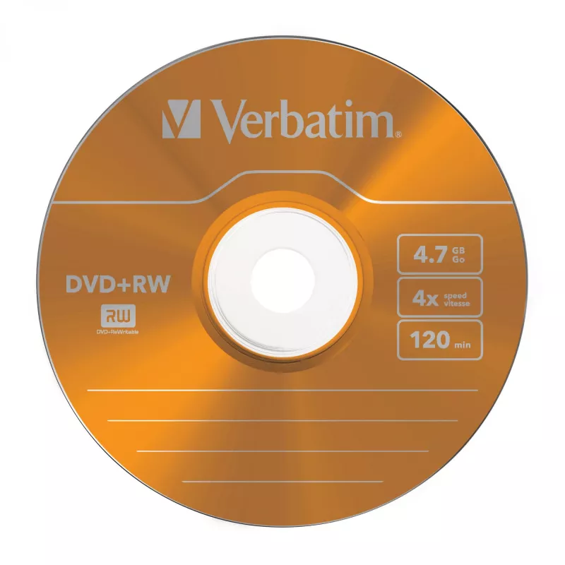 VERBATIM 43297 Verbatim DVD+RW slim Jewel Case 5 4.7GB 4x colore