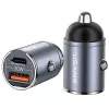 Caricabatterie da auto usams C38 30W — 1x USB-A + 1x USB-C ricarica rapida