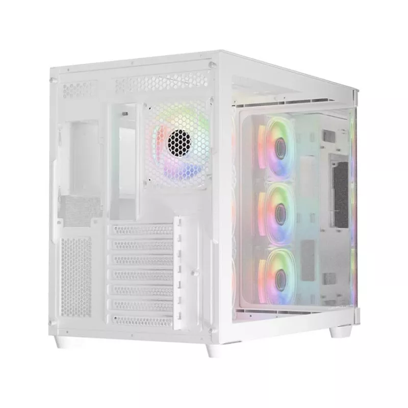 Case Midi-Tower ATX LC-Power Gaming 8001W Pro-Storm Light, bianco (LC-8001W-ON)