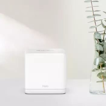 Sistema mesh MERCUSYS Halo H60X (confezione da 2) dual band Wi‑Fi 6, 1500 Mbit/s, fino a 350 m², 2x LAN, antenne interne, bianco