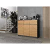 Cassettiera 3D3S 120x40x97 cm, antracite/artisan