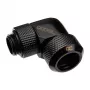Raccordo a vite Alphacool Eiszapfen 13mm per HardTube 90° orientabile G1/4 - raccordo a compressione angolare per raffreddamento a liquido - nero profondo