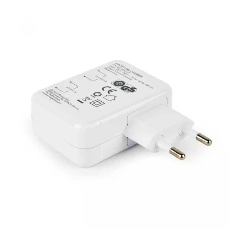 Caricabatterie USB universale bianco/4 porte EG-U4AC-02 GEMBIRD
