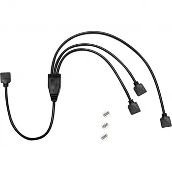 Inter-Tech - splitter di rete - connettore maschio 4 poli a connettore maschio 4 poli - 48 cm
