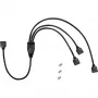 Inter-Tech - splitter di rete - connettore maschio 4 poli a connettore maschio 4 poli - 48 cm