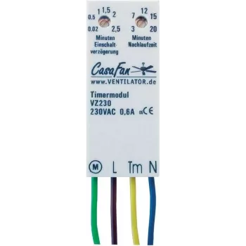 Interruttore orario da parete CasaFan VZ 230 Modulo bianco 9800006, temporizzazione 230 V