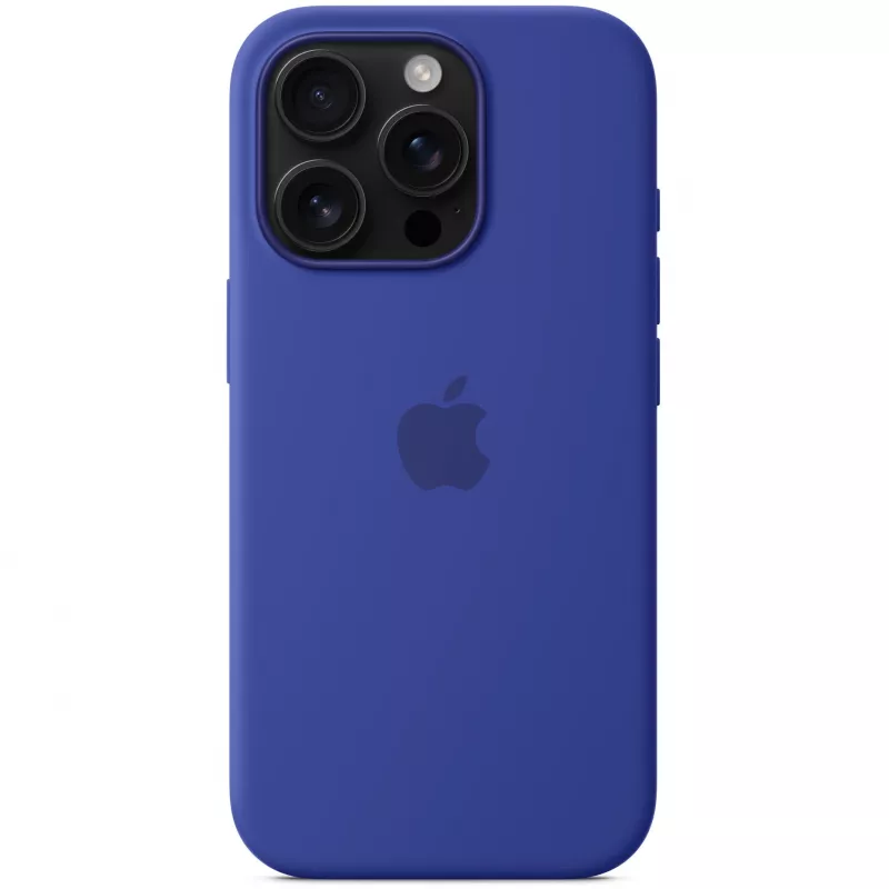 Custodia in silicone Apple iPhone 16 Pro MagSafe blu oltremare