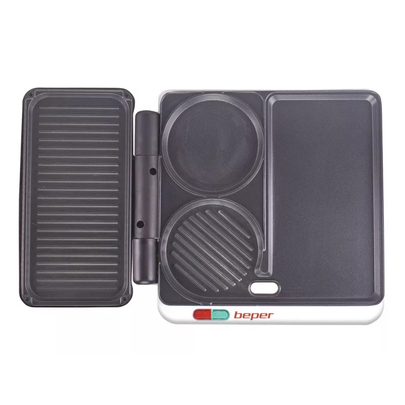 Beper P101CUD500 Party Line griglia elettrica con 4 piastre di cottura