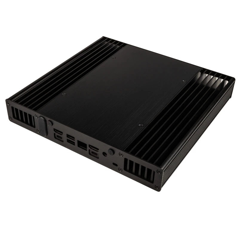 Akasa Plato TN - Ultra Small Form Factor (USFF) - PC - nero - alluminio - home office - Kensington