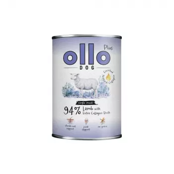 Ollo Plus Collagen agnello 400 g scatoletta per cani