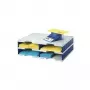 Contenitore per documenti styrodoc duo in polistirene blu - grigio (268-0202.38)