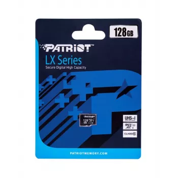 Scheda di memoria MicroSDXC PATRIOT PSF128GMDC10 128 GB UHS-I Classe 10 U1 80 MB/s, nero