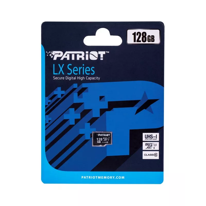 Scheda di memoria MicroSDXC PATRIOT PSF128GMDC10 128 GB UHS-I Classe 10 U1 80 MB/s, nero