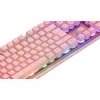 Deltaco GAM-021-RGB-P-DE - formato completo (100%) - USB - interruttori a membrana - QWERTZ - rosa