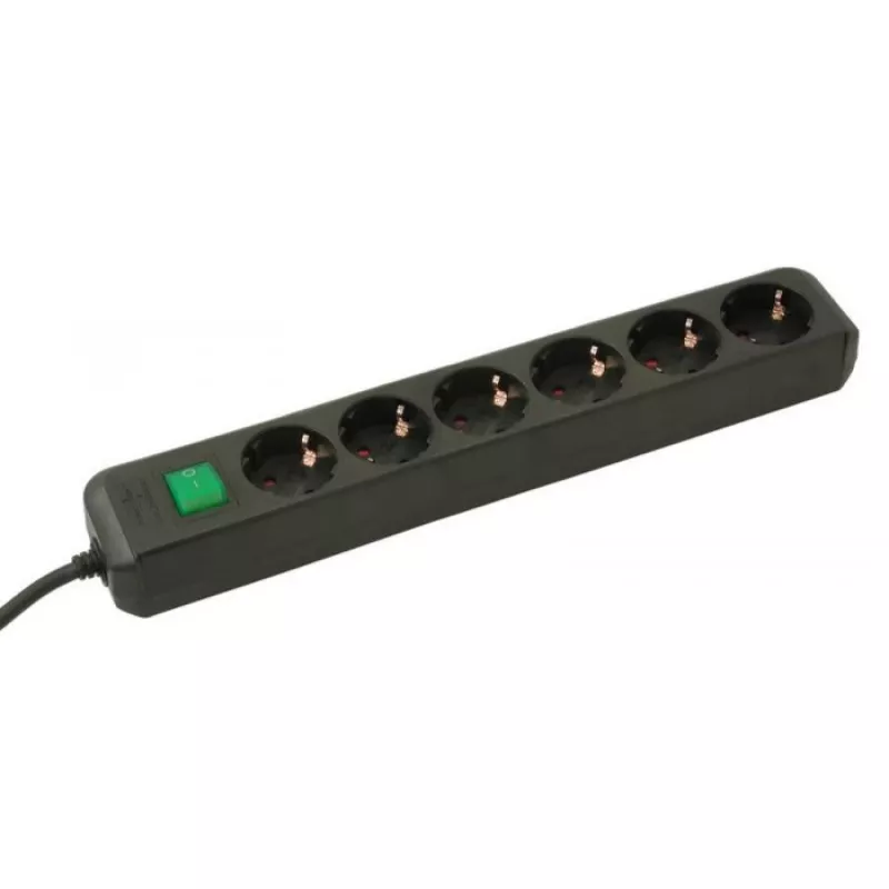 brennenstuhl Eco-Line - prolunga - prese di uscita: 6 - 1,5 m - nero