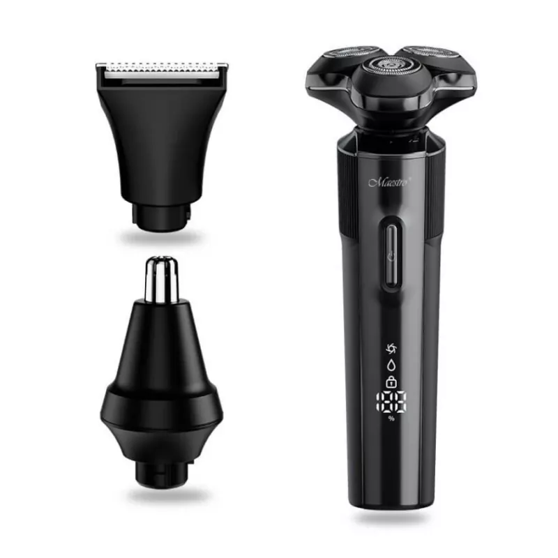 Set di rasatura Maestro MR-678 3-in-1 USB 90 min. trimmer rasoio groomer ricaricabile