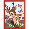 Set pittura con numeri Ravensburger CreArt Glücklicher Hirsch — set di pittura su tela numerata